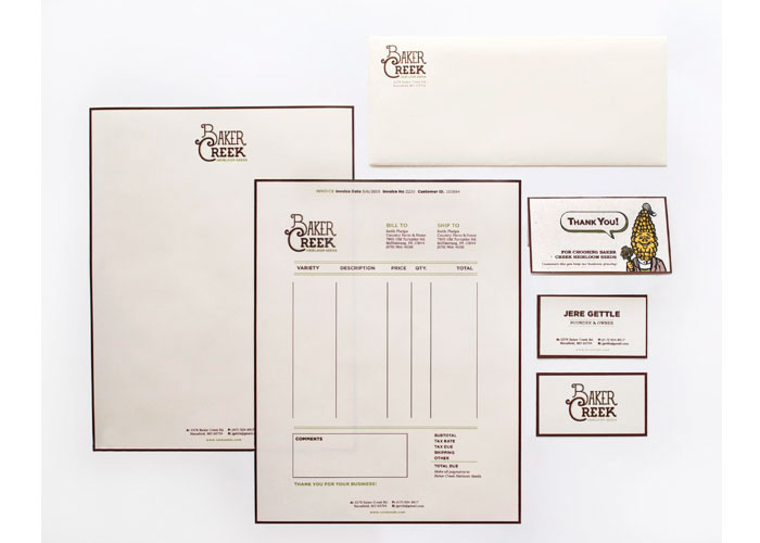 Baker Creek Stationery
